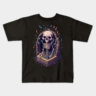 Dark Garden Skeleton Kids T-Shirt